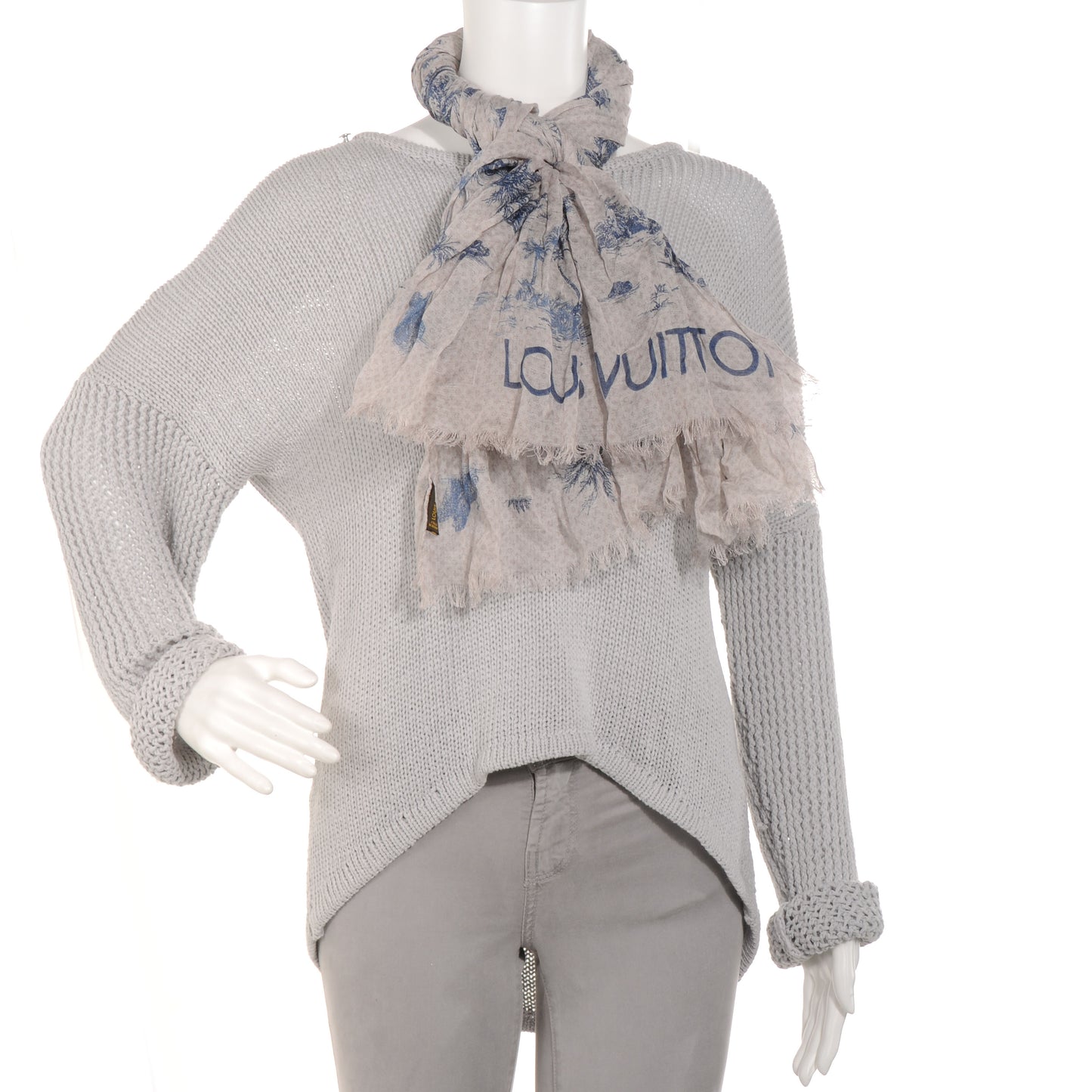 Cotton Linen Toile Etole De Louis Pareo Blue