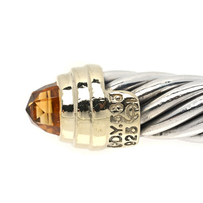 David Yurman Sterling Silver 14K Yellow Gold Citrine 5mm Cable Classics Petite Color Bracelet 3 of 4