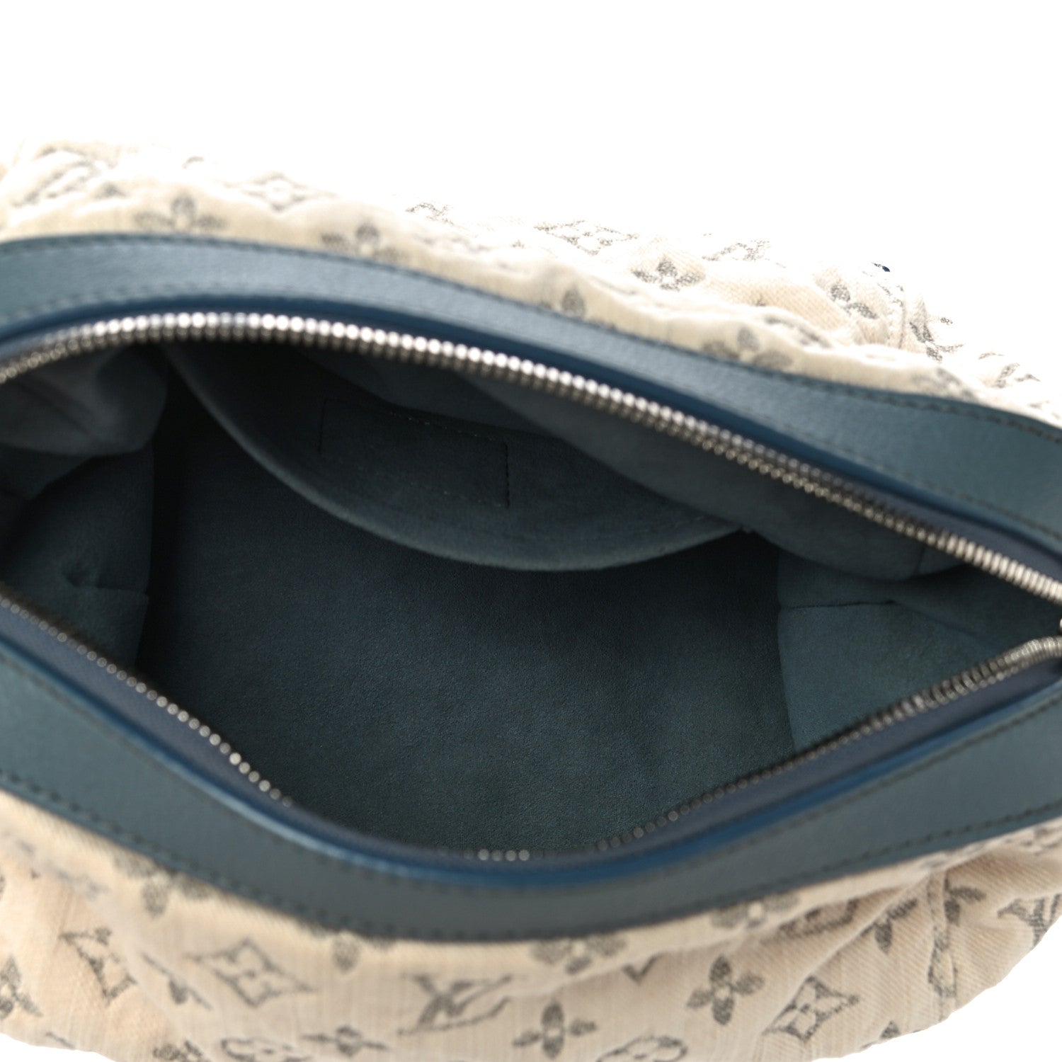 Louis Vuitton Monogram Denim Pochette Round Blue 4 of 9