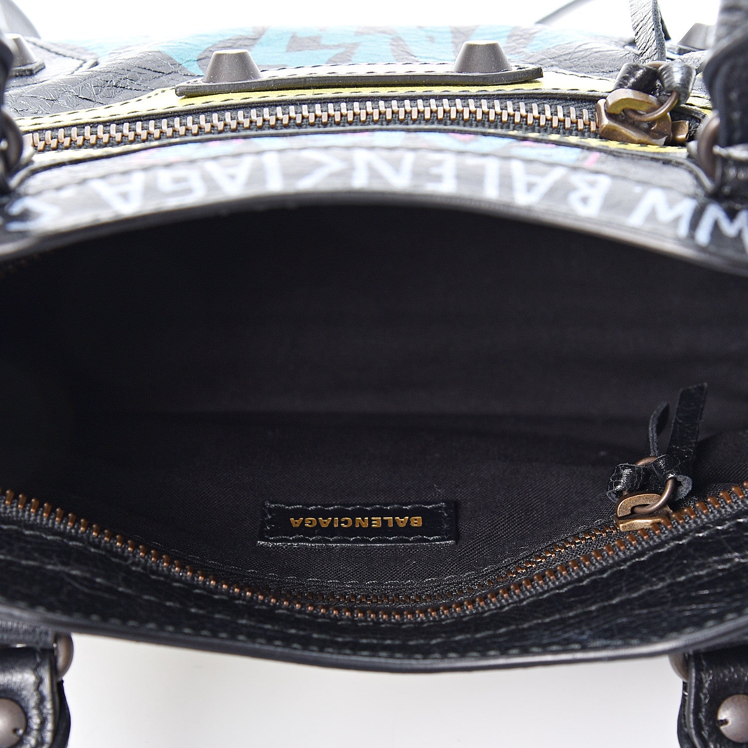 Balenciaga Agneau Arena Graffiti All Over Classic Hardware Mini City Black Multicolor 4 of 8