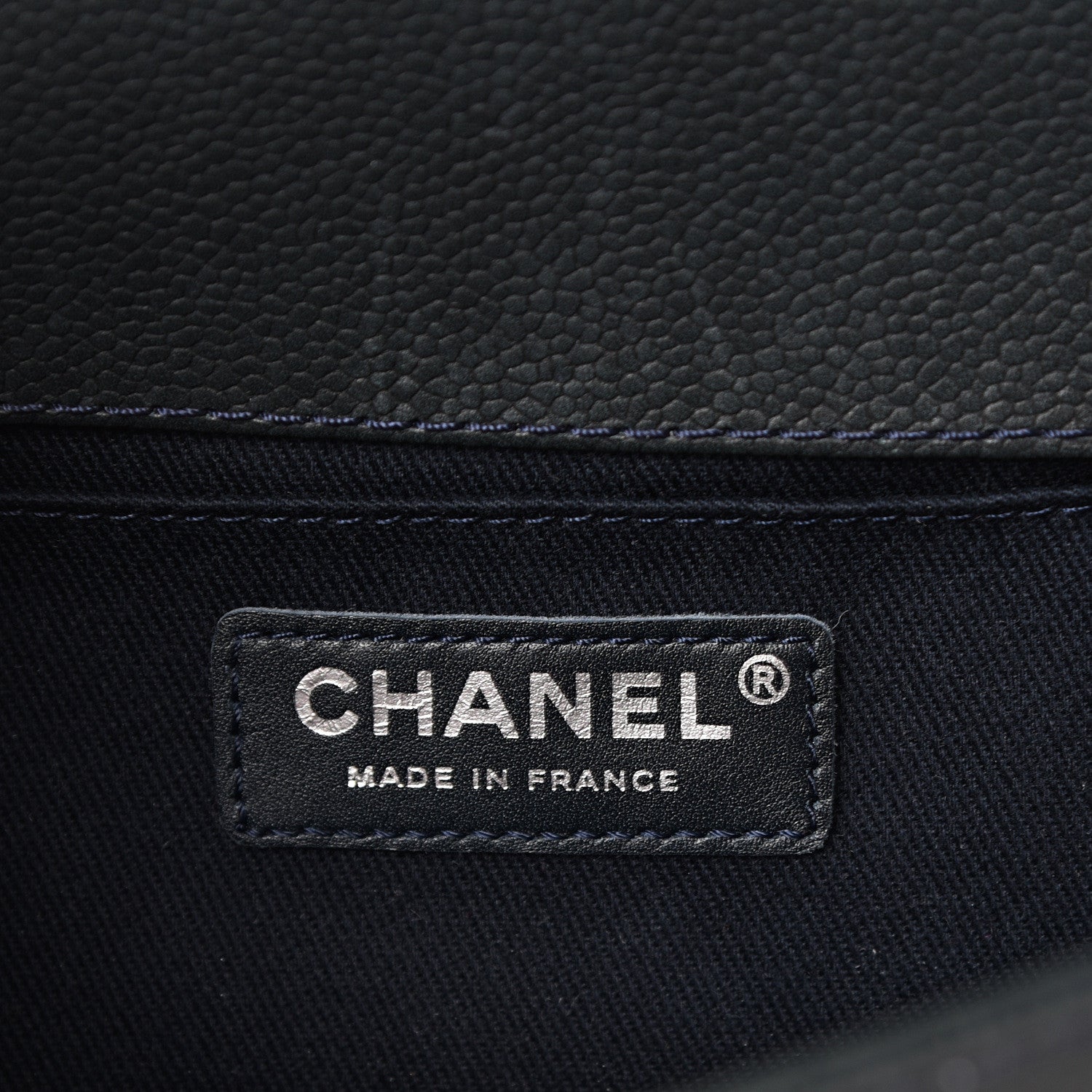 Chanel Caviar Stitched Medium Boy Flap Blue 5 of 11