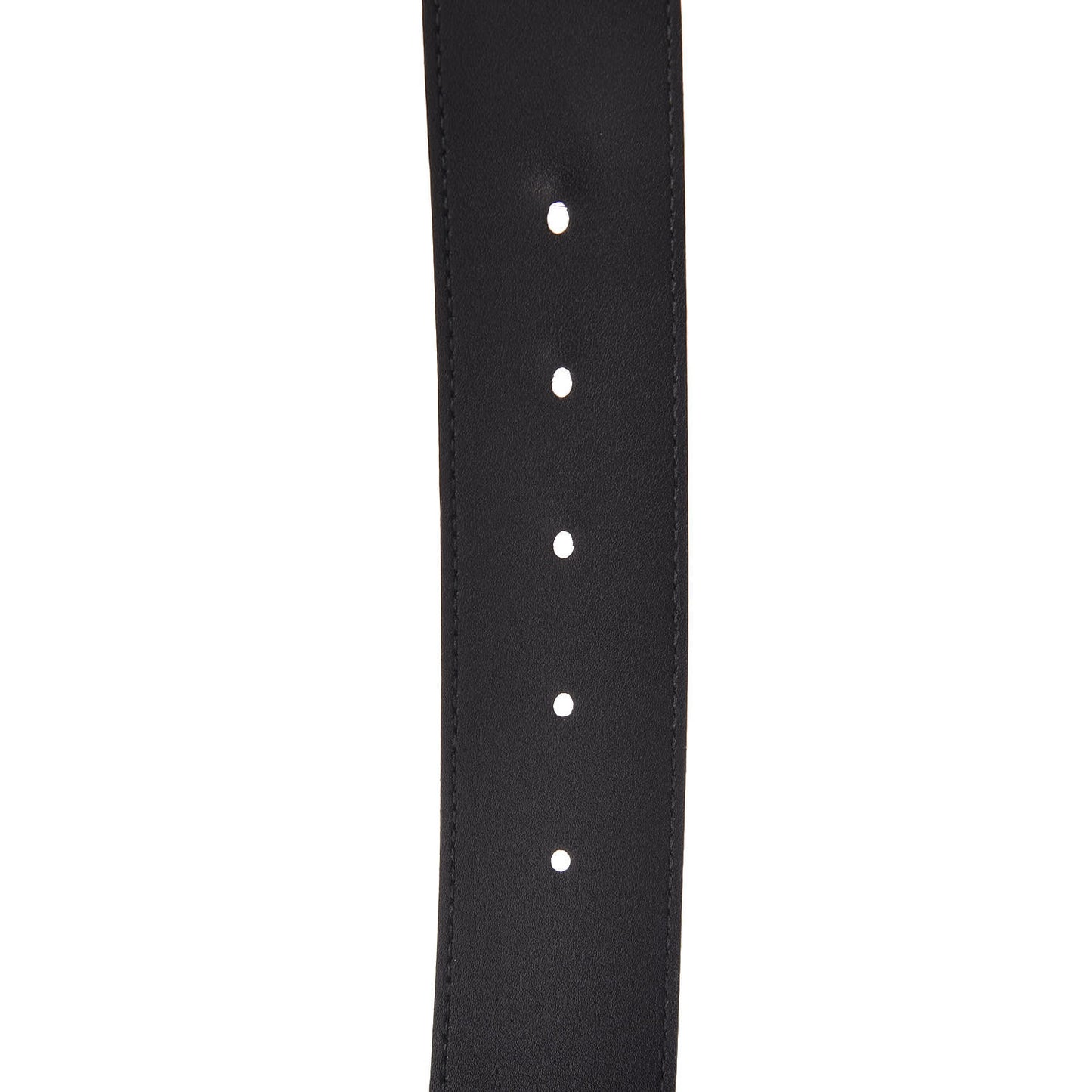 Moon Calfskin Pearl Double G 40mm Belt 90 36 Black Cream