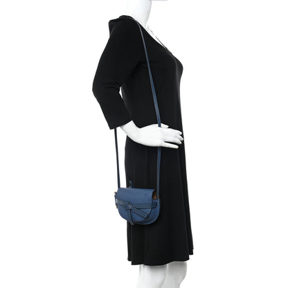Loewe Grained Calfskin Mini Gate Crossbody Bag Steel Blue 2 of 10