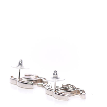 Chanel Crystal CC Starfall Earrings Silver 3 of 5