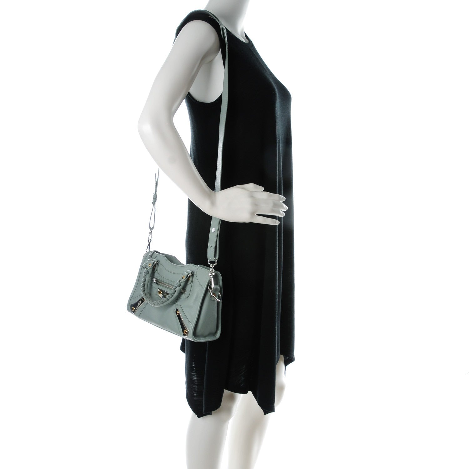 Balenciaga Veau Amp Plate Silver Hardware Mini City Vert Tilleul 2 of 7