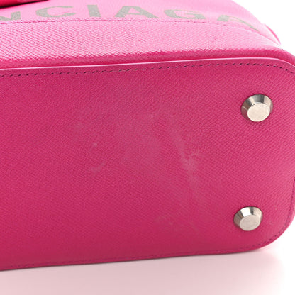 Balenciaga Signature Grained Calfskin Logo S Ville Top Handle Bag Fuchsia 13 of 14