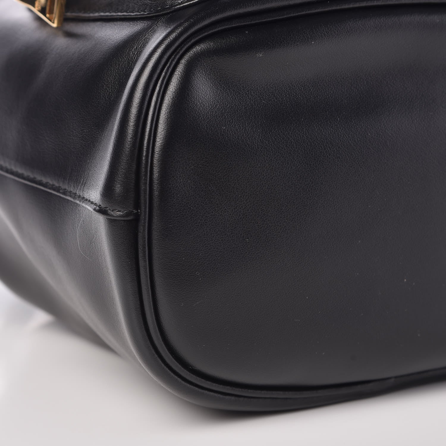 Prada Soft Calf Saffiano Mini Bucket Crossbody Bag Black 8 of 9