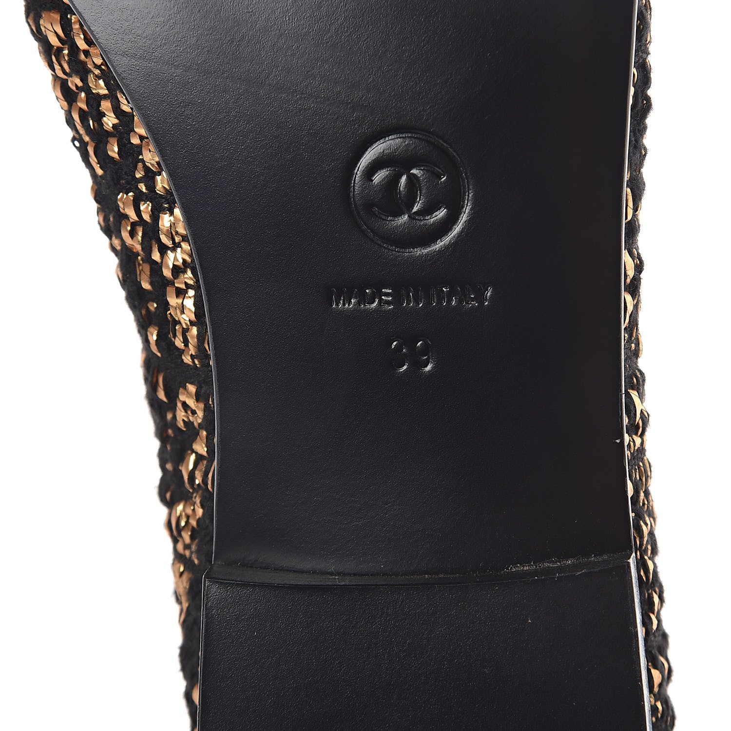 Chanel Tweed Flannel Cap Toe Ballerina Flats 39 6 of 7