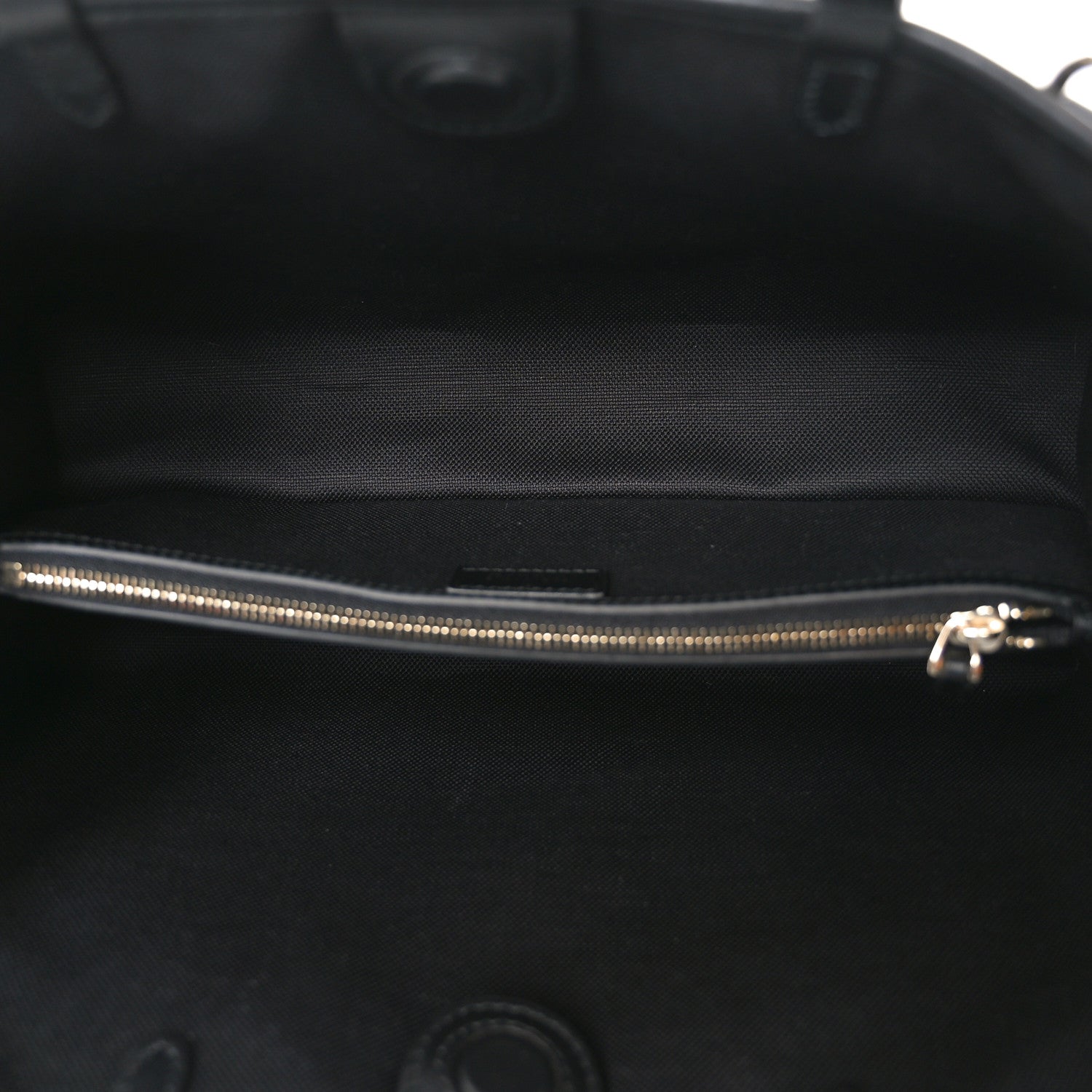 Gucci Calfskin GG Monogram Emblem Medium Tote Bag Black 5 of 9