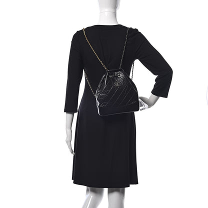 Chanel Aged Calfskin Quilted Small Gabrielle Backpack Black 2 of 9