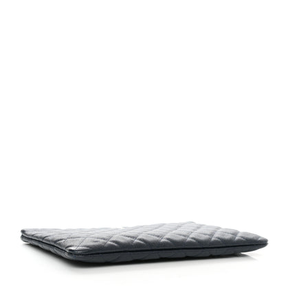 Chanel Caviar Quilted Medium Cosmetic Case Navy 4 of 8