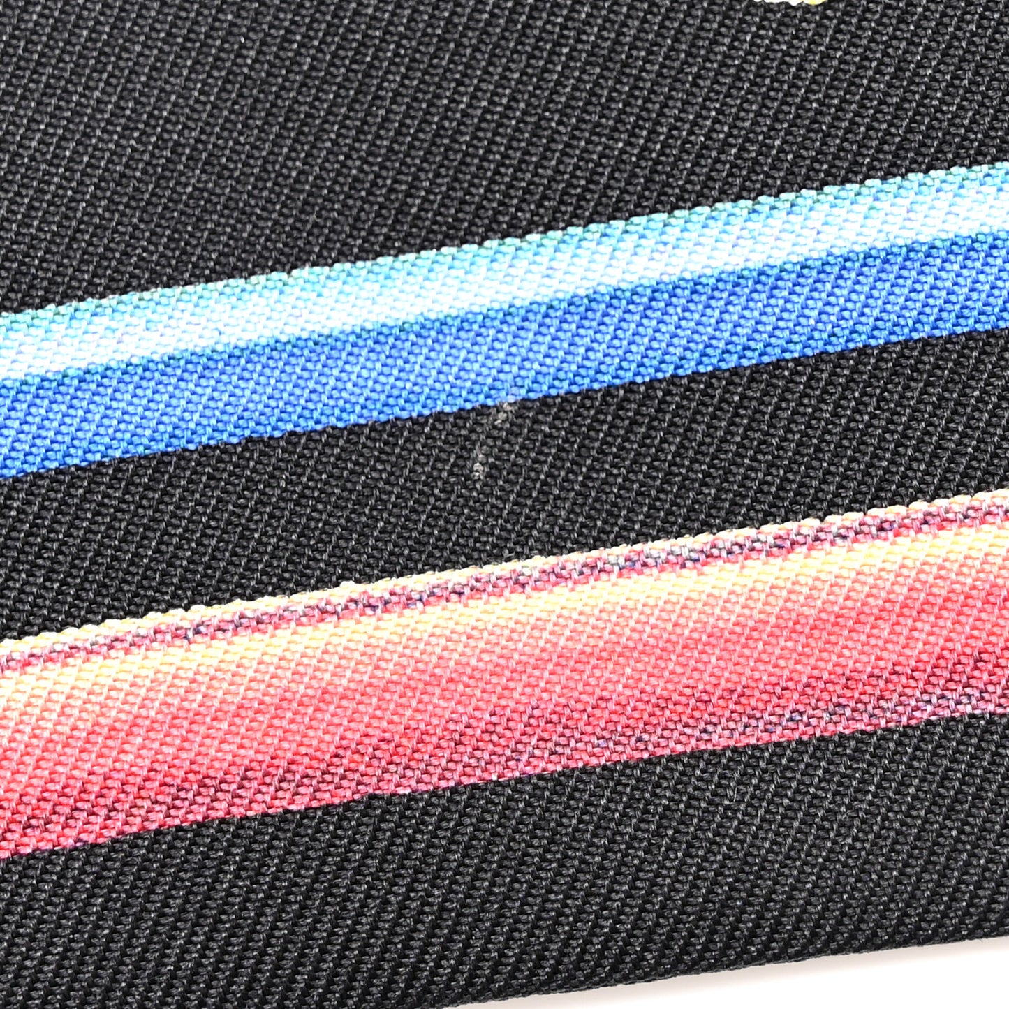 Silk Monogram Rainbow Bandeau Black