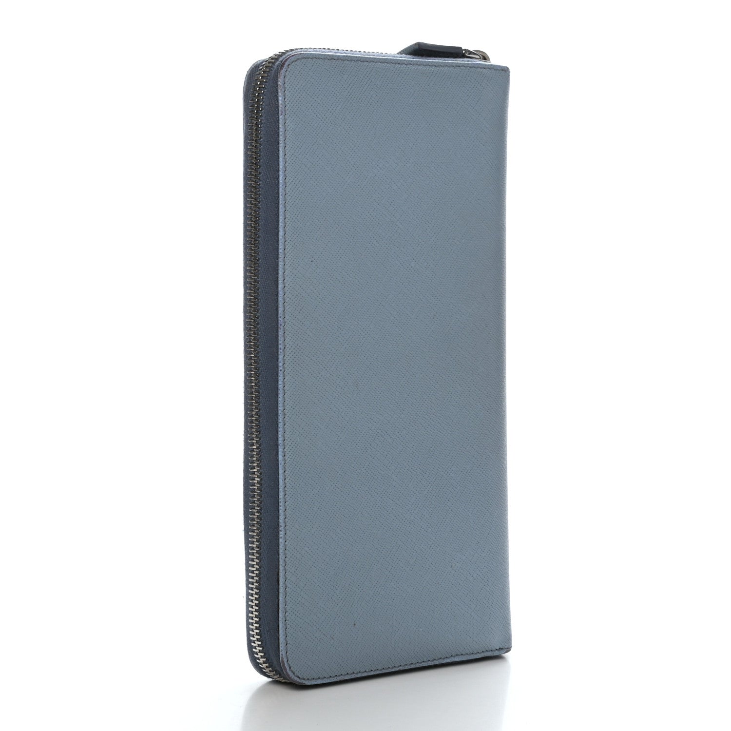 Prada Saffiano Zip Around Document Wallet Lago 3 of 13