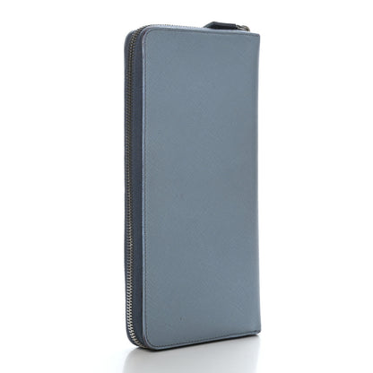 Prada Saffiano Zip Around Document Wallet Lago 3 of 13