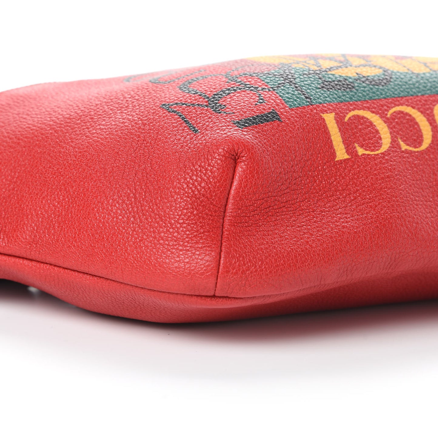 Grained Calfskin Coco Capitan Logo Belt Bag Hibiscus Red