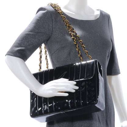 Chanel Patent Vertical Quilt Jumbo Flap Black 2 of 7