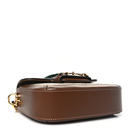 Gucci GG Supreme Monogram Web Mini Horsebit 1955 Shoulder Bag Beige Brown Sugar 4 of 10