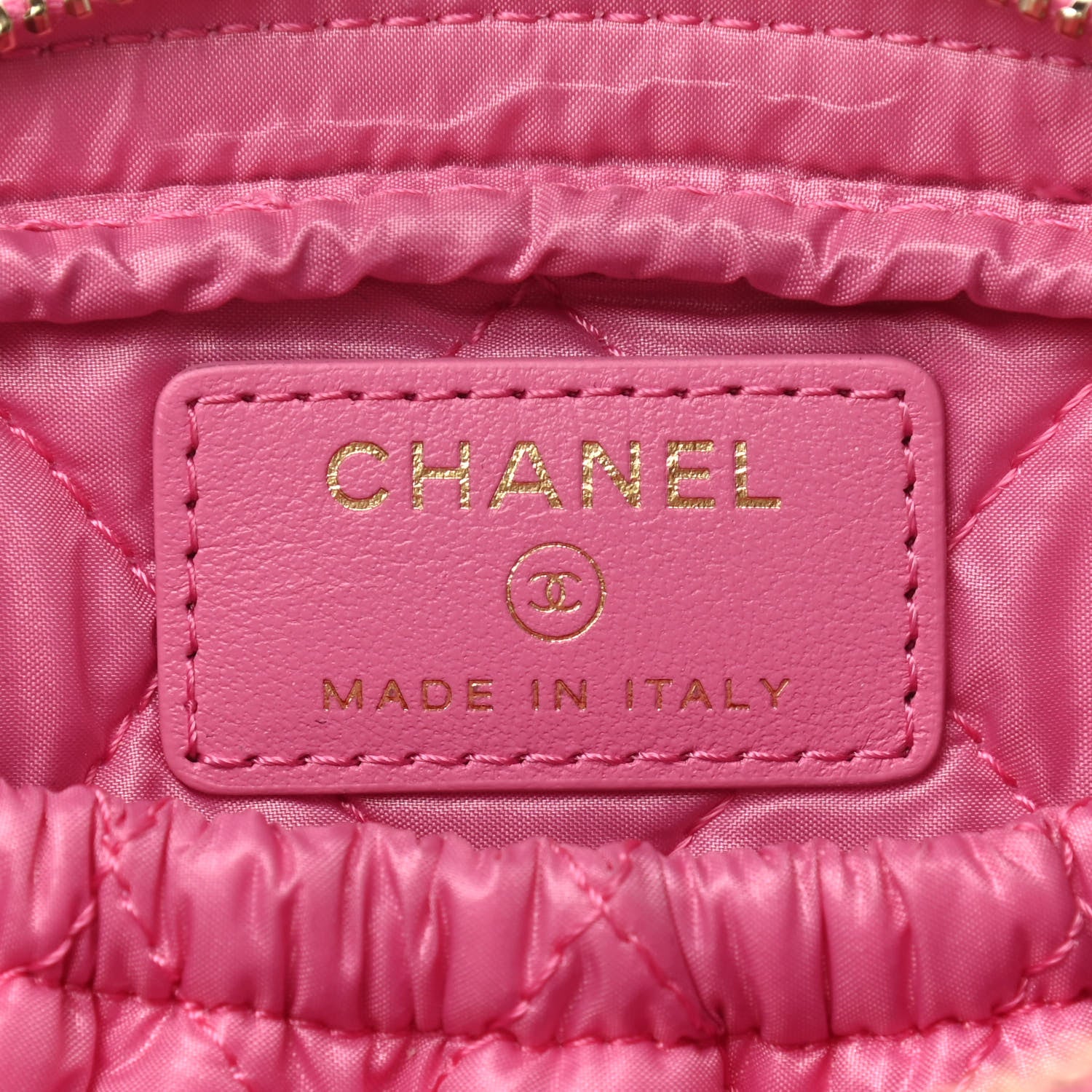 Chanel Caviar Quilted Small Curvy Pouch Cosmetic Case Pink 6 of 7