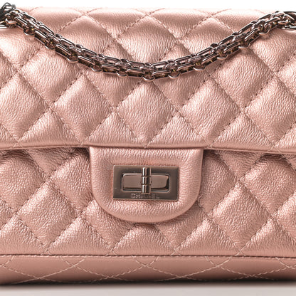 Chanel Metallic Grained Calfskin Quilted 2.55 Reissue Mini Flap Copper Pink 8 of 12