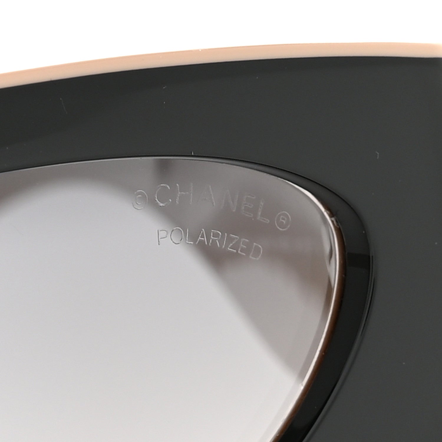 Chanel Acetate Cat Eye Sunglasses 6056 Black Beige 8 of 9