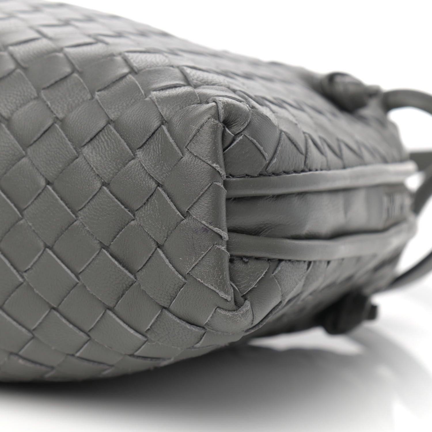 Bottega Veneta Nappa Intrecciato Nodini Crossbody Messenger Light Grey 10 of 11