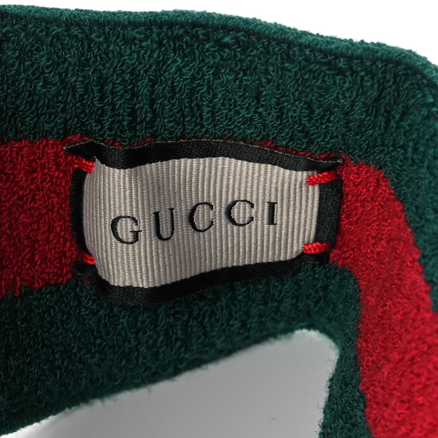 Gucci Vinyl Web Visor L Green Red 5 of 8