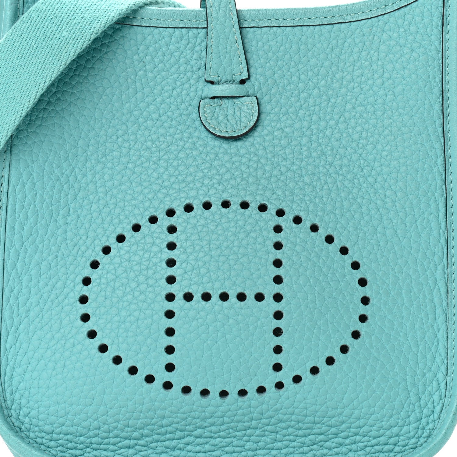 Hermes Taurillon Clemence Evelyne TPM Bleu Atoll 7 of 10