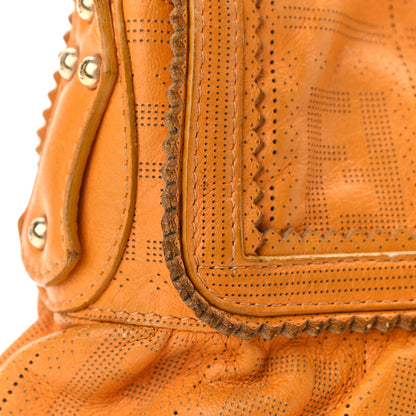 Fendi Calfskin Perforated Small Chef Shoulder Bag Yellow 11 of 14