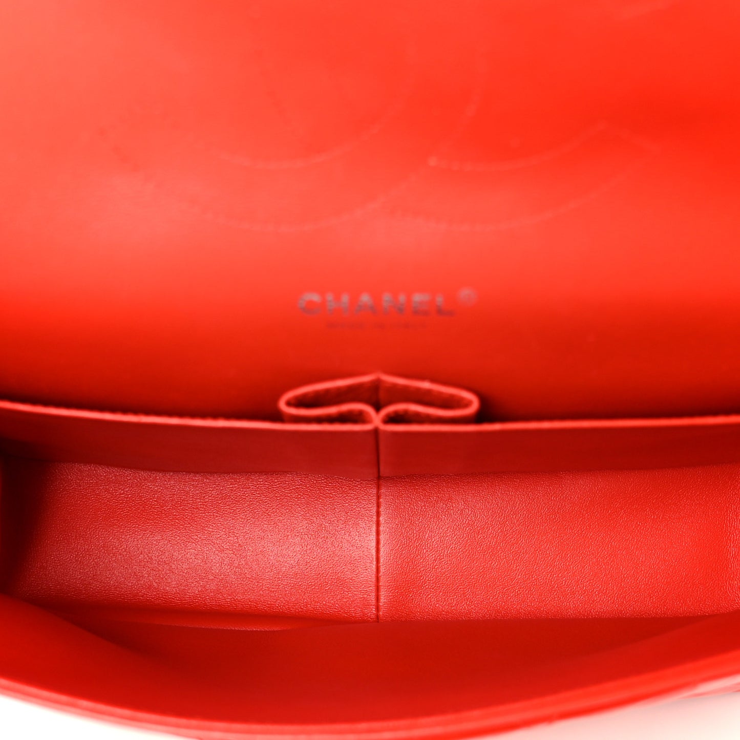 Patent Quilted Jumbo Double Flap Red