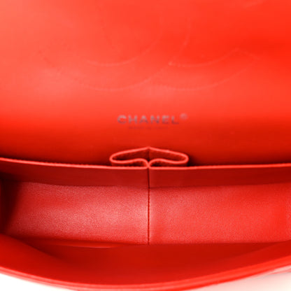 Chanel Patent Quilted Jumbo Double Flap Red 5 of 11