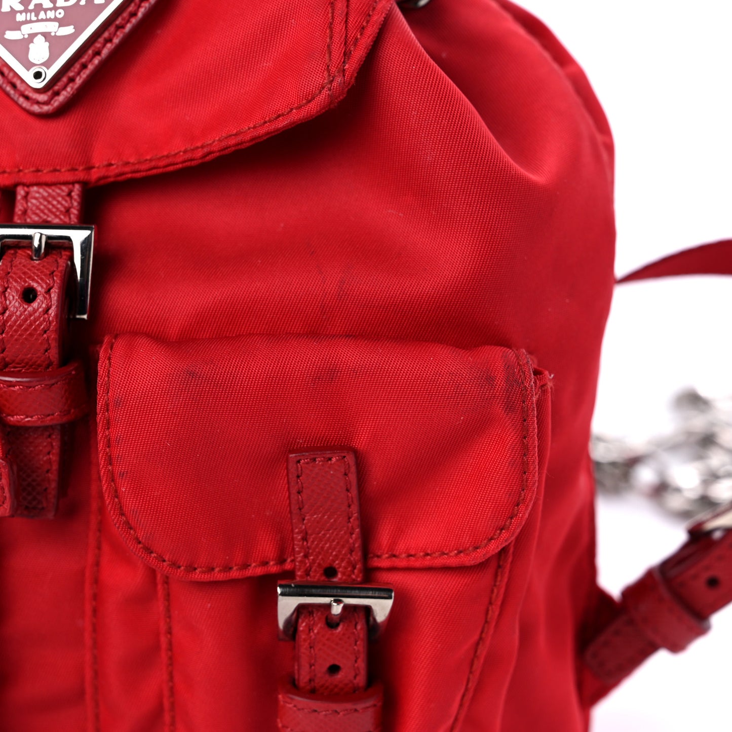 Nylon Vela Mini Crossbody Backpack Rosso