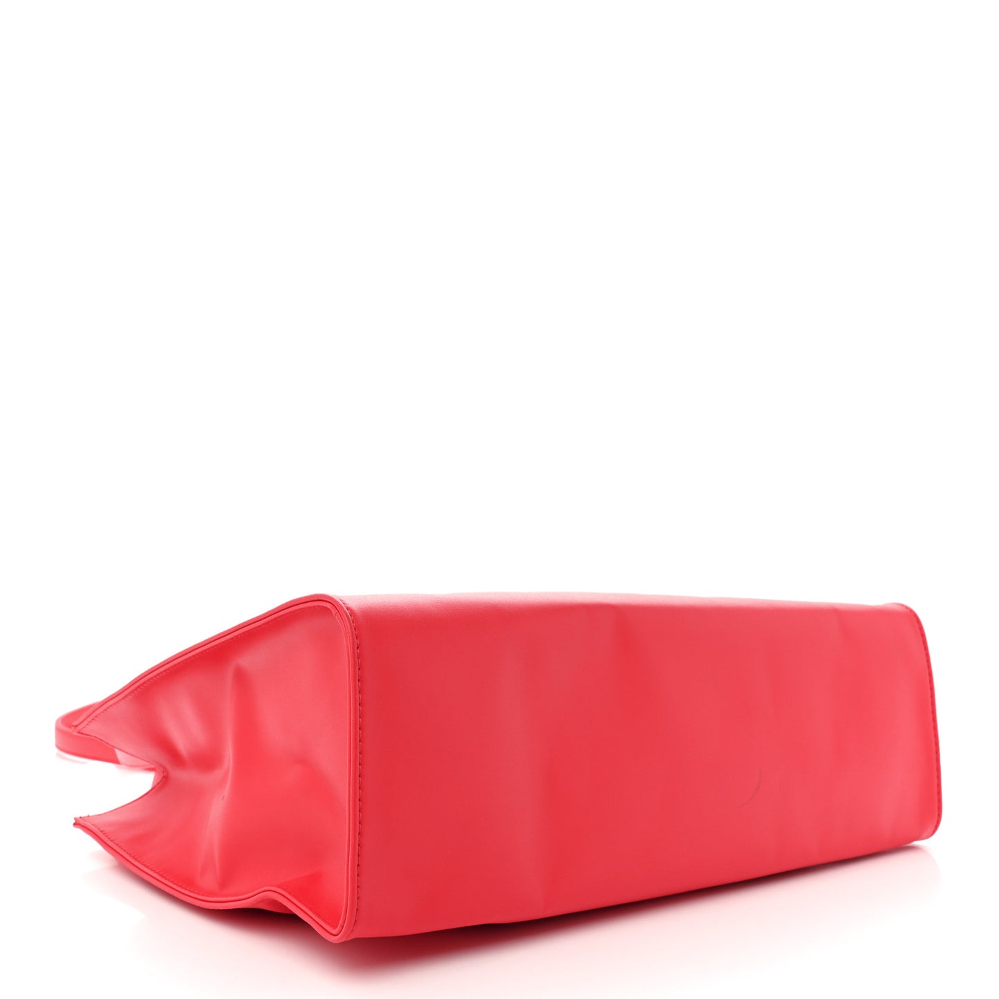 Vegan Leather Medium Shopping Bag Red