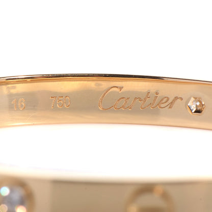 Cartier 18K Yellow Gold 6 Diamond LOVE Bracelet 16 4 of 5