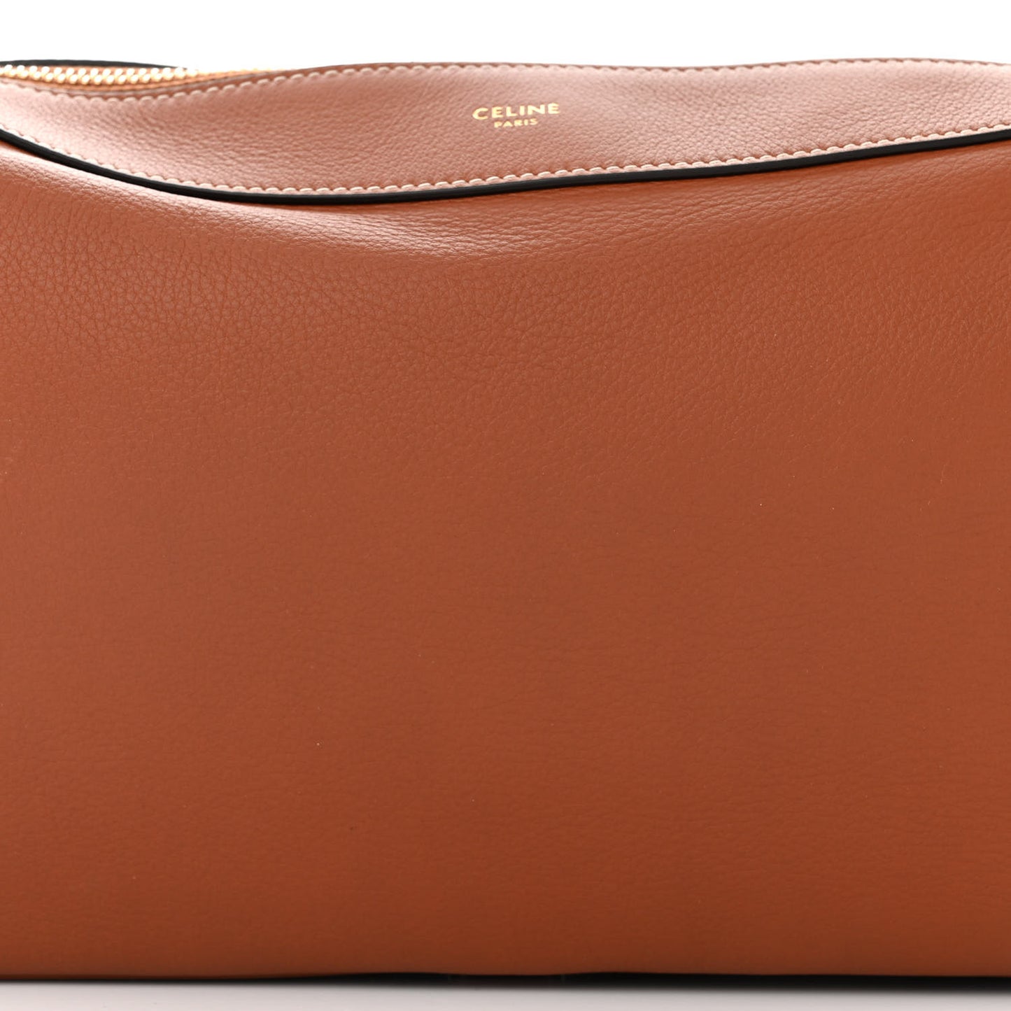 Supple Calfskin Medium Romy Shoulder Bag Tan