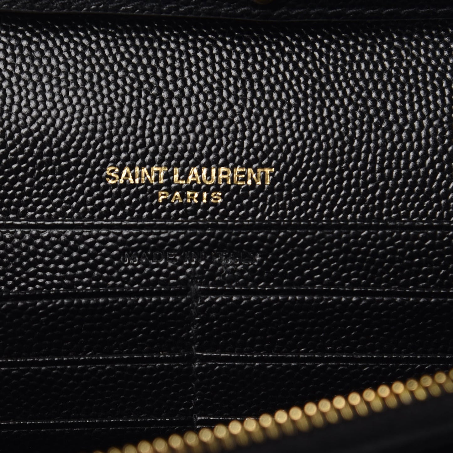 Grain De Poudre Matelasse Chevron Monogram Chain Wallet Black