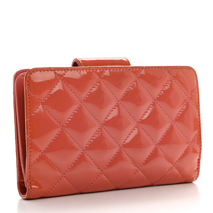 Chanel Patent Quilted Brilliant Zipped Pocket Wallet Pink 3 of 11