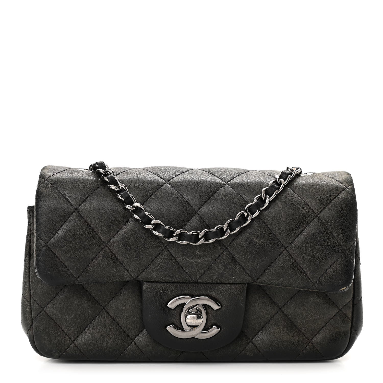 Chanel Lambskin Quilted Extra Mini Rectangular Flap Black 1 of 10