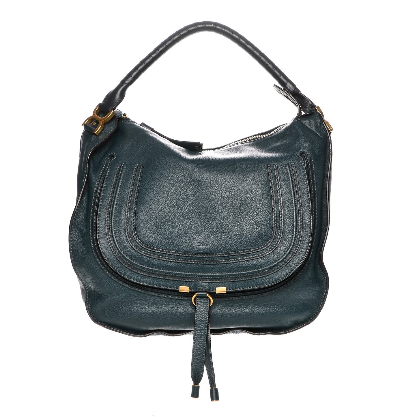 Calfskin Large Marcie Hobo Teal