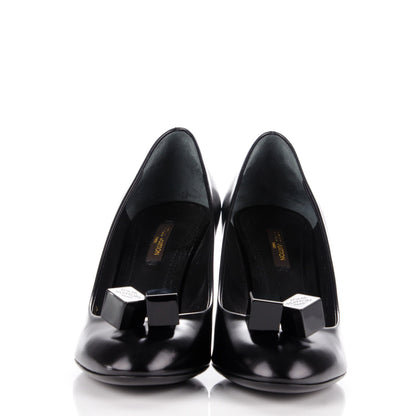 Louis Vuitton Calfskin Cubic Pumps 38 Black 2 of 8