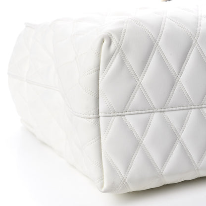 Givenchy Rubber Effect Canvas Quilted Duo Shopper Tote White 6 of 9