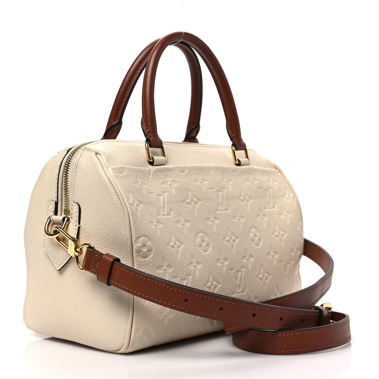 Louis Vuitton Empreinte Calfskin Speedy Bandouliere 25 NM Creme Caramel 3 of 7