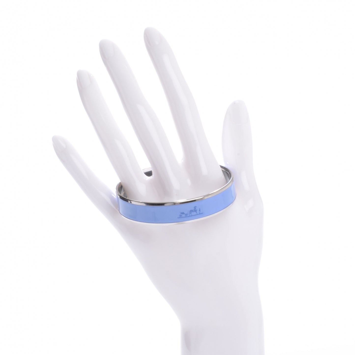 Enamel Wide Caleche Bracelet 65 Light Bleu