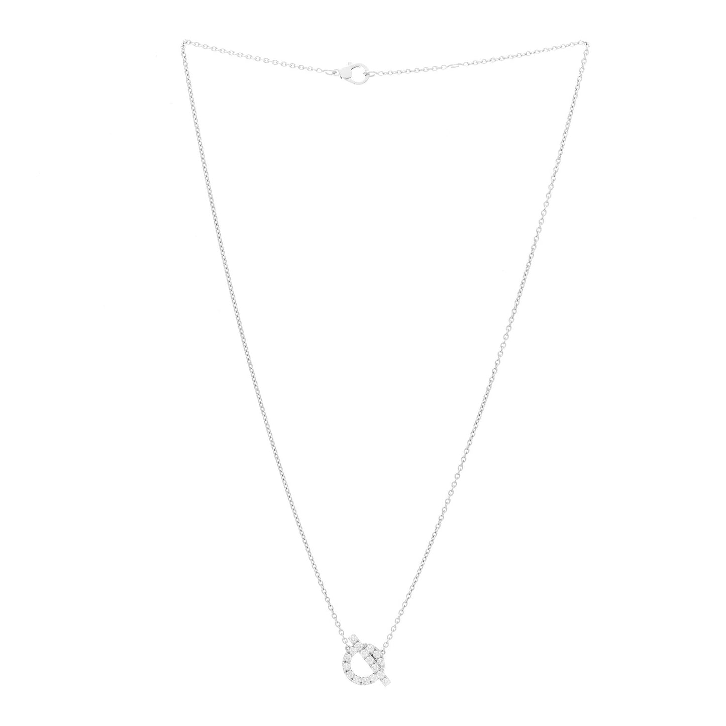 18K White Gold Diamond Finesse Pendant Necklace