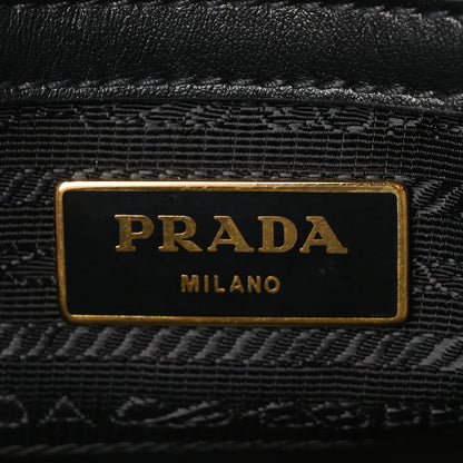Prada Saffiano Soft Calfskin Small Zippered Tote Black 6 of 10