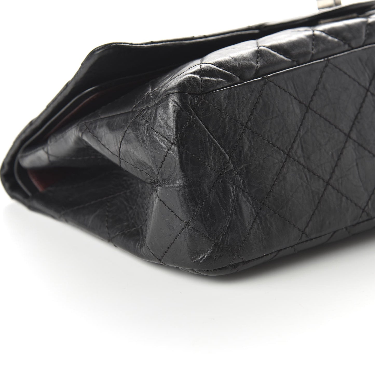 Aged Calfskin Quilted 2.55 Reissue 227 Flap Black