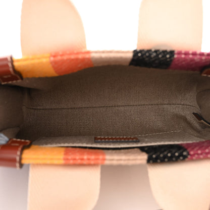 Chloe Cotton Calfskin Small Woody Striped Ribbon Tote Multicolor 5 of 10