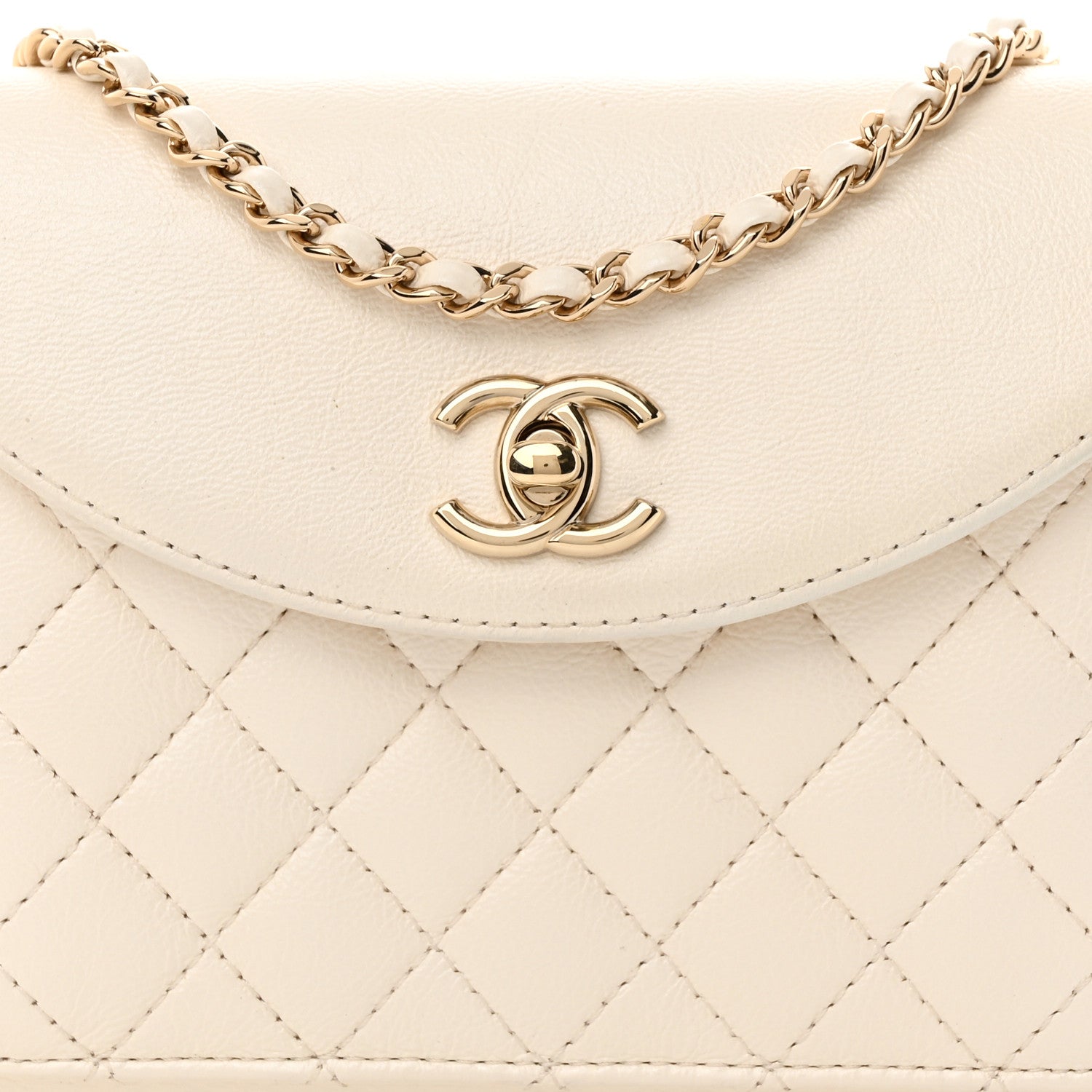 Chanel Calfskin Quilted Smart Pocket Crossbody Bag White 8 of 10