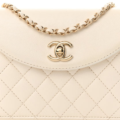 Chanel Calfskin Quilted Smart Pocket Crossbody Bag White 8 of 10