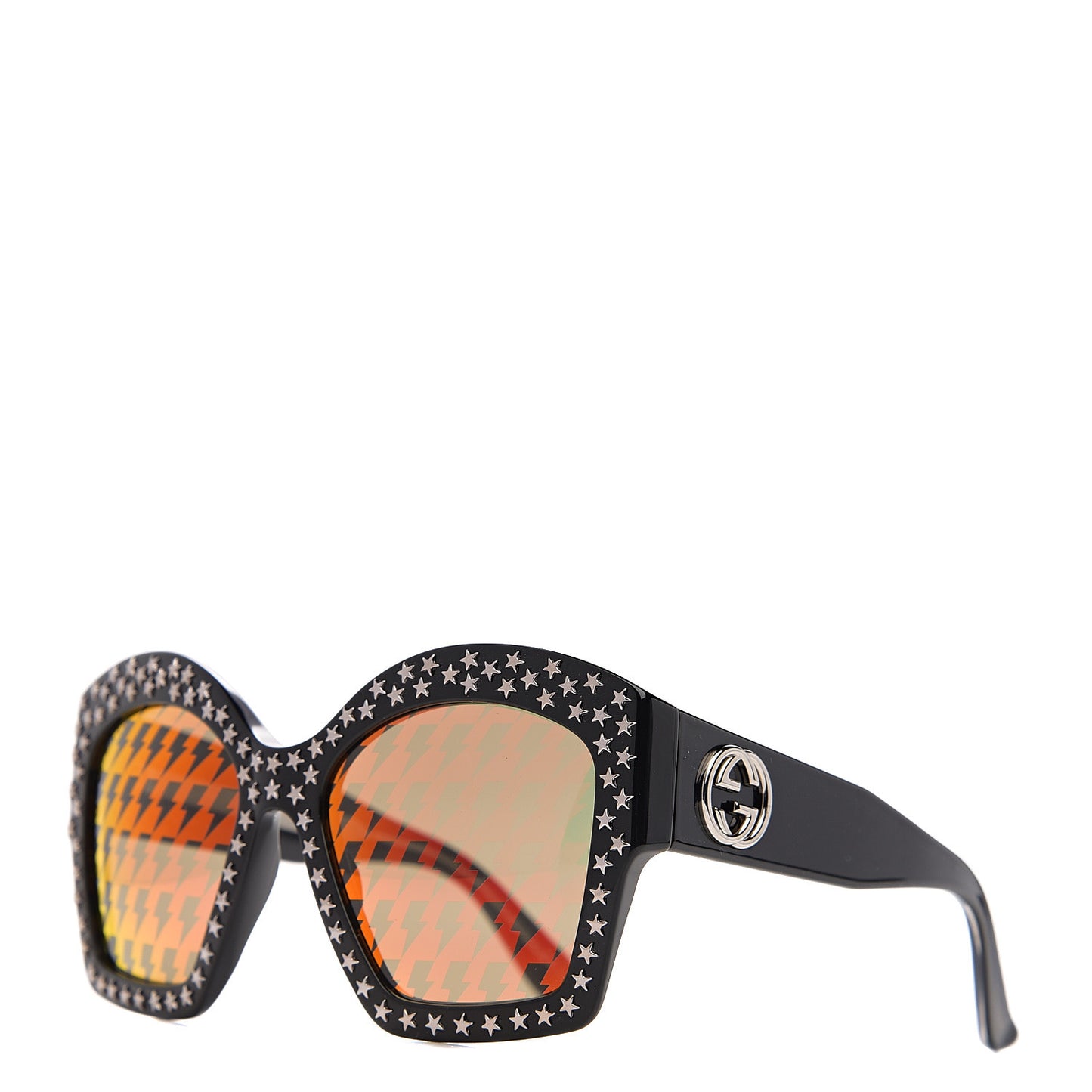 Square Frame Star Sunglasses GG3870S Black