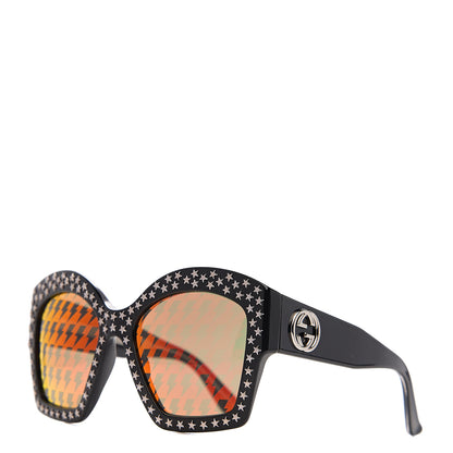 Gucci Square Frame Star Sunglasses GG3870S Black 1 of 8